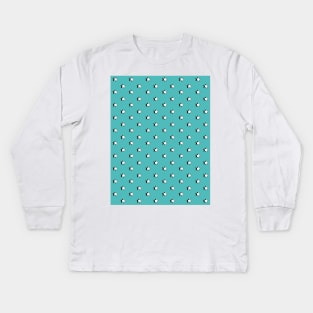 Teal Retro Aesthetic Stars / VSCO Stars Kids Long Sleeve T-Shirt